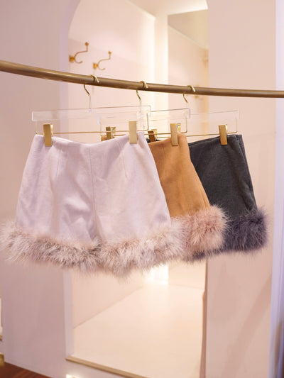 fur short pants