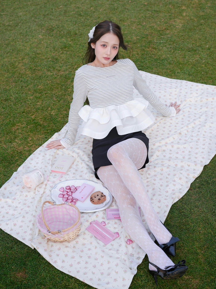 【予約】peplum frill top