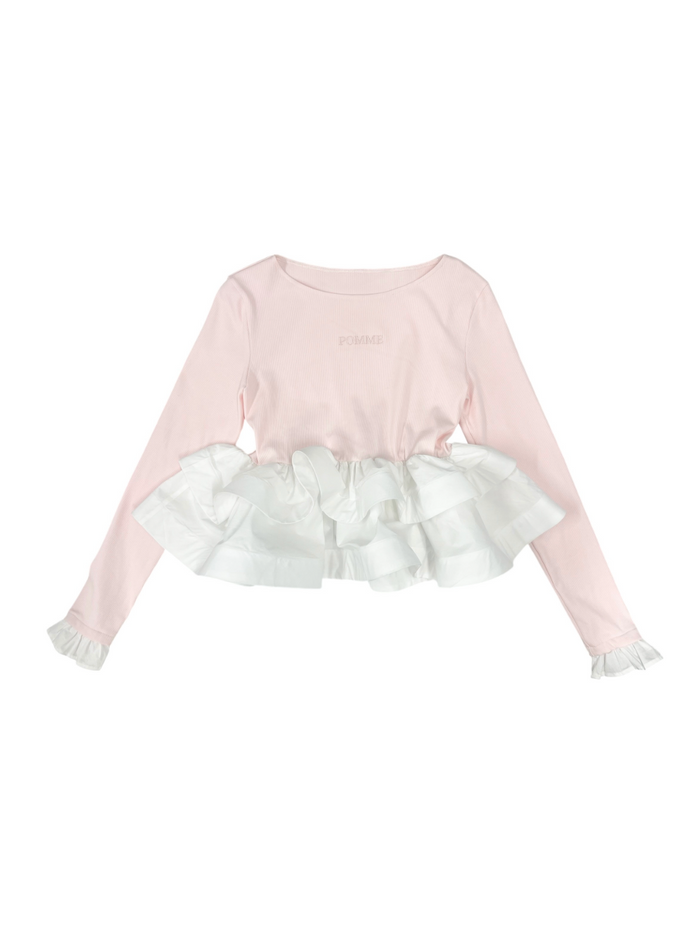 【予約】peplum frill top