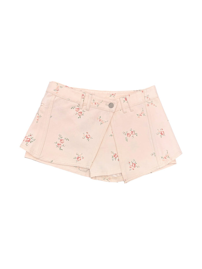 floral layered short pants