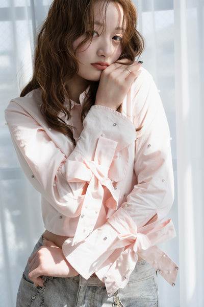bijou ribbon shirt