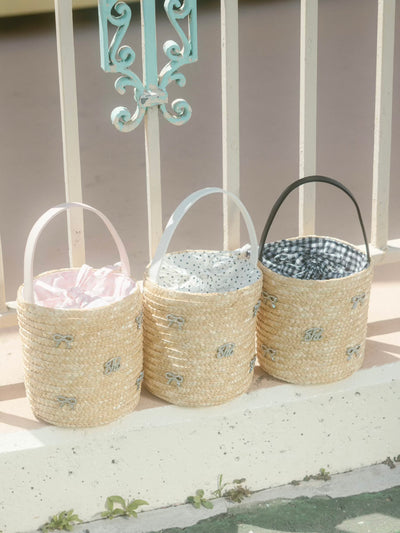 bijou ribbon basket bag