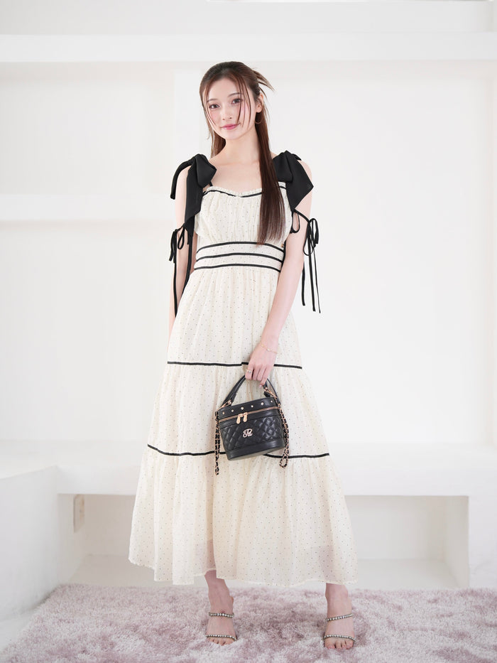 dot chiffon onepiece