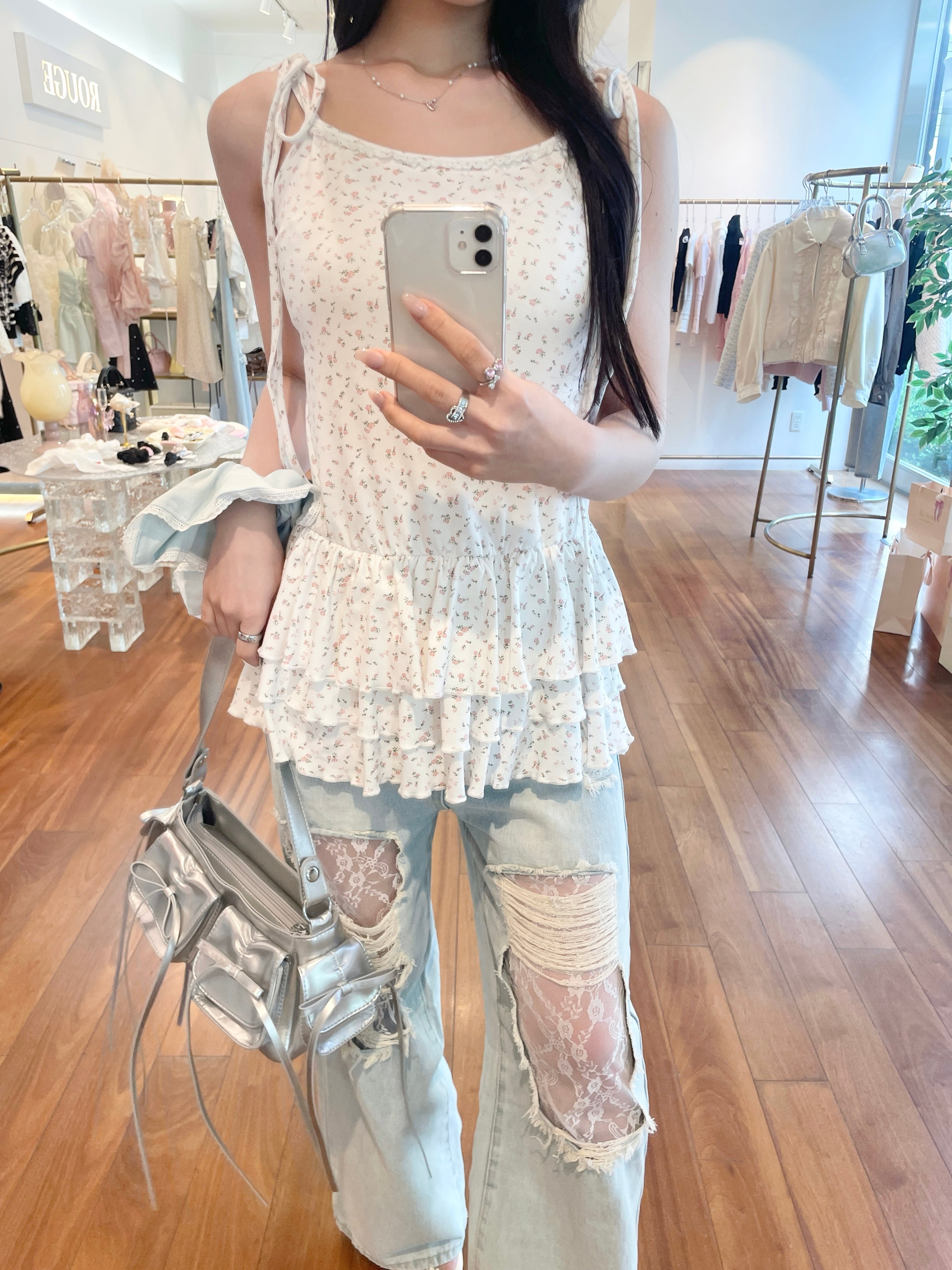 damaged lace denim – ROUGE by POMME d'amour