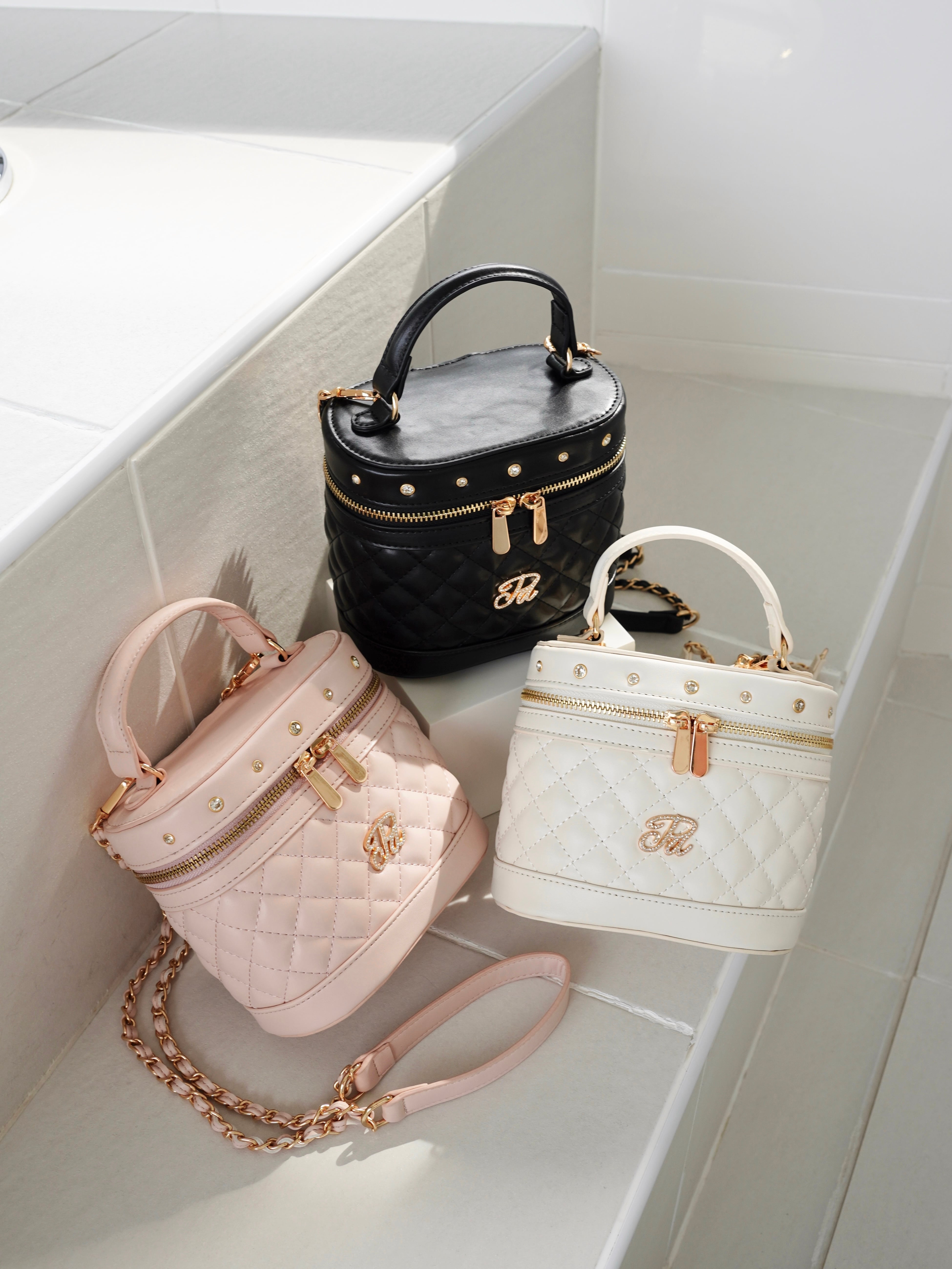 Pd bijou quilting vanity bag ピンク Pd bijou quilting vanity bag ピンク 追加販売】bijou vanity bag 新