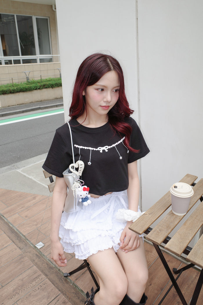 toy print crop tee