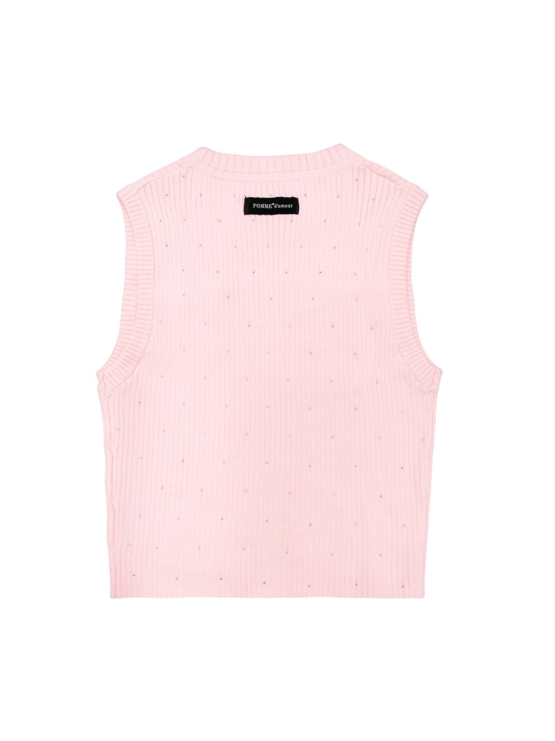 ROUGEby POMME d'amourタンクトップ rhinestone sleeveless knit – ROUGE by POMME d'amour