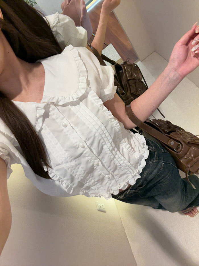 frill collar shirts