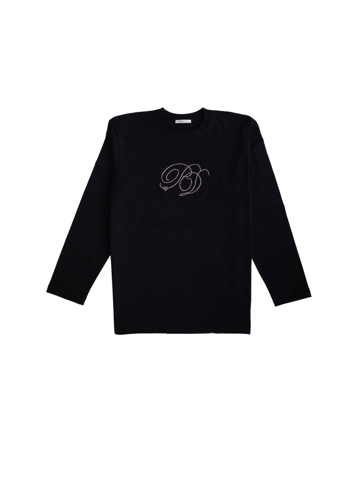 rhinestone long tee