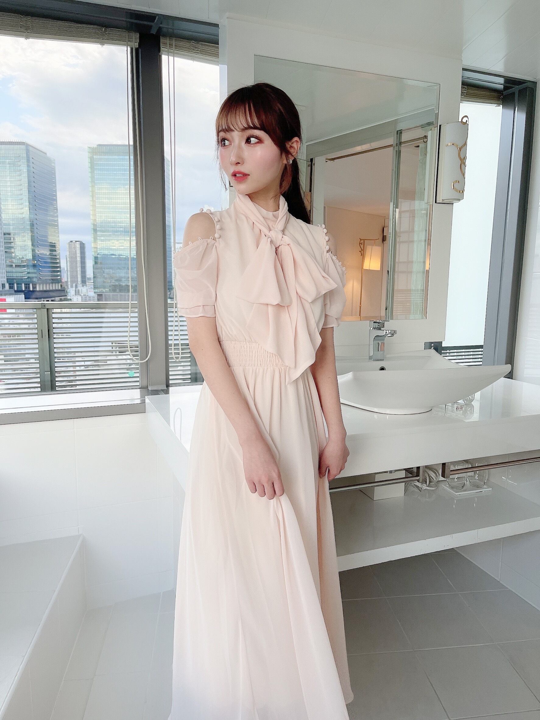 off shoulder 2way onepiece – ROUGE by POMME d'amour