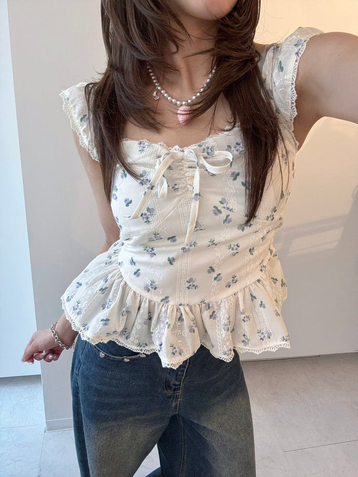 floral peplum top