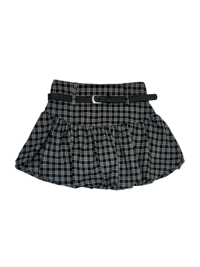 plaid beit balloon skirt