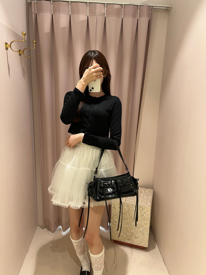 ribbon multi pocket bag
