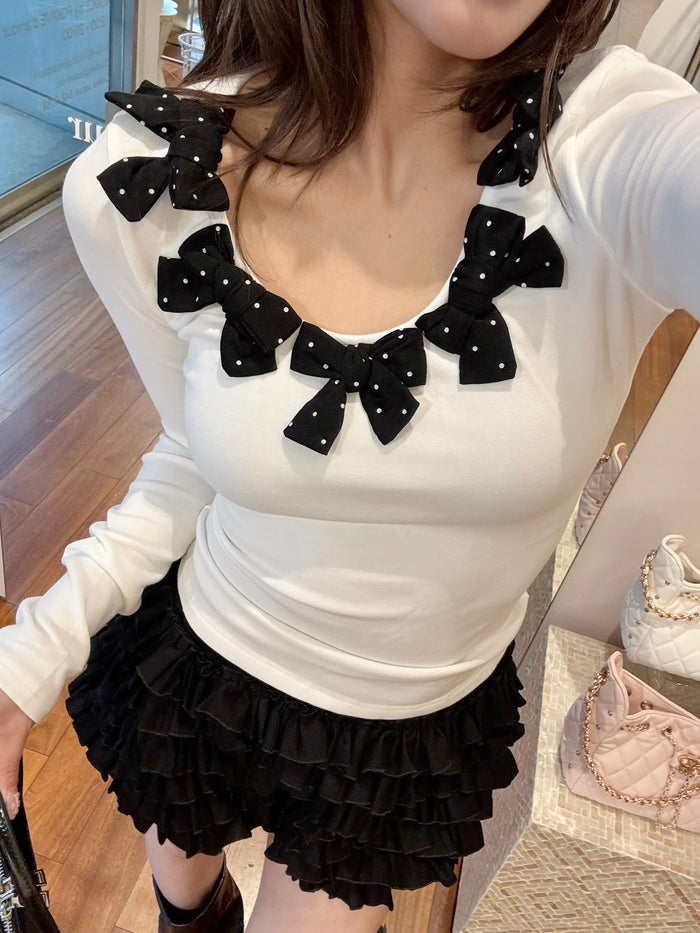dot ribbon top
