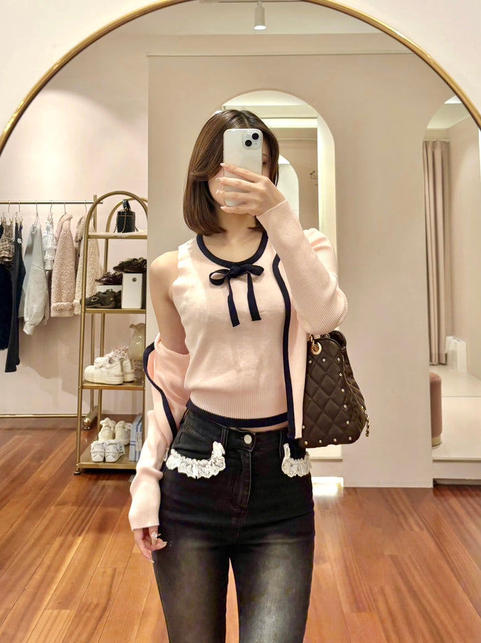 ribbon neck ensemble