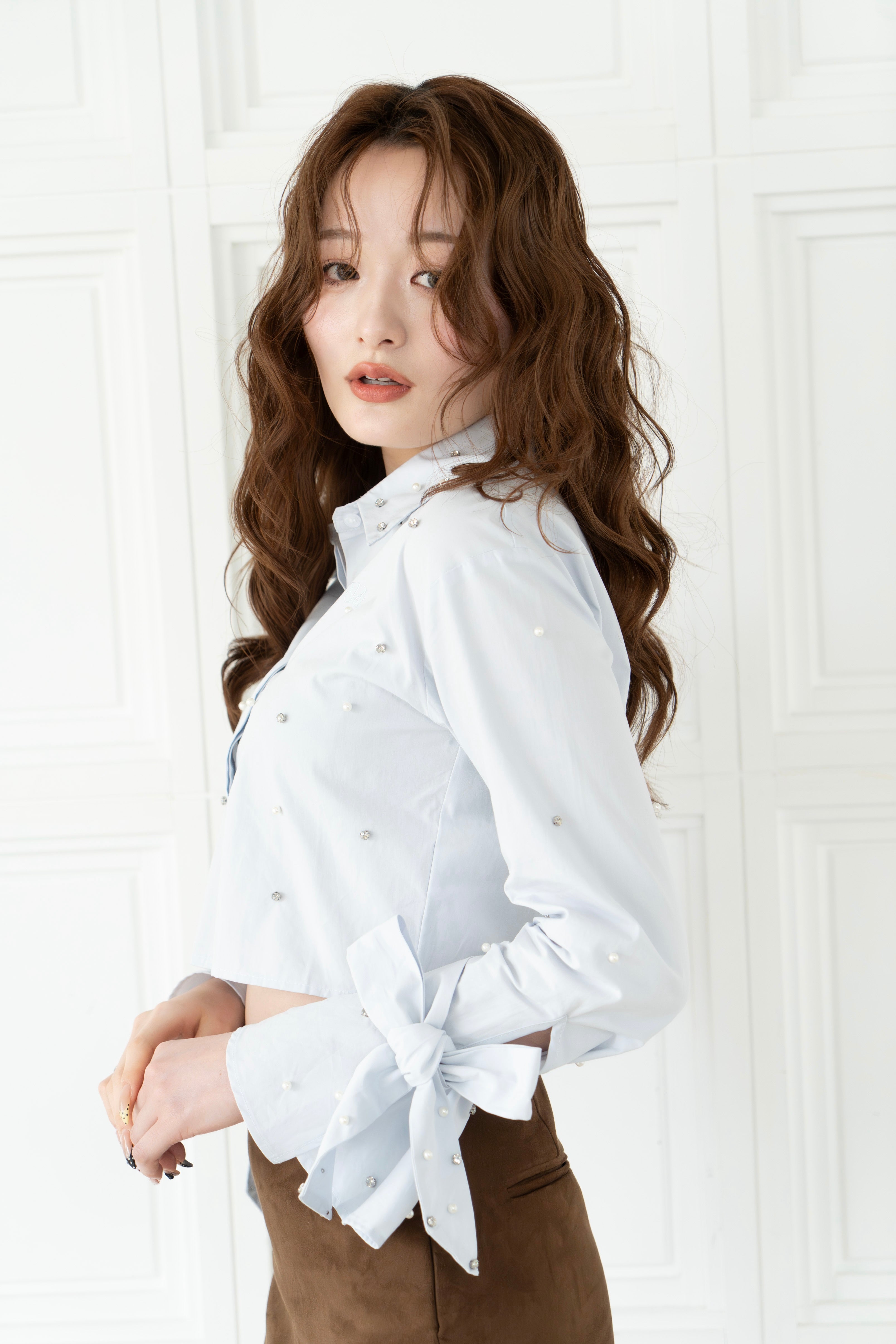 ニット+セーター rouge by pomme off shoulder ribbon tops RESEXXY（リゼクシー） ニット セーター 「ZOZO限定」オフショルリボン