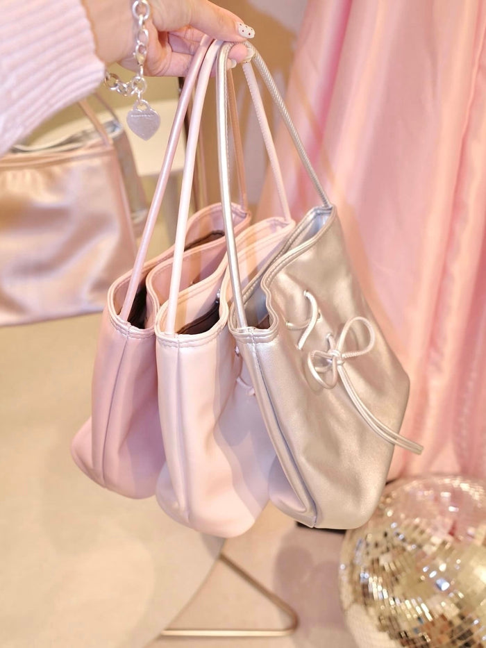 laceup satin bag