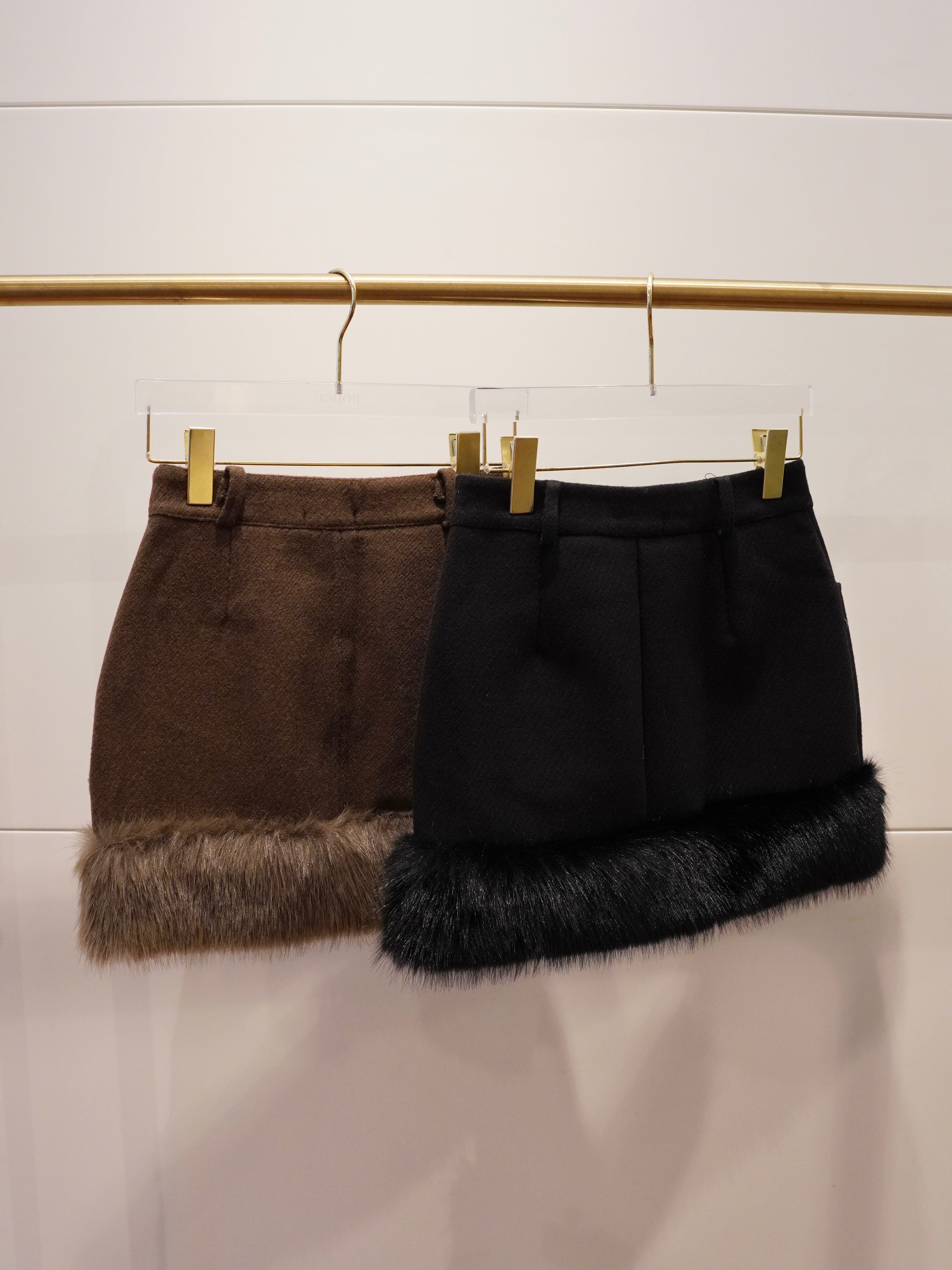 fur mini skirt – ROUGE by POMME d'amour