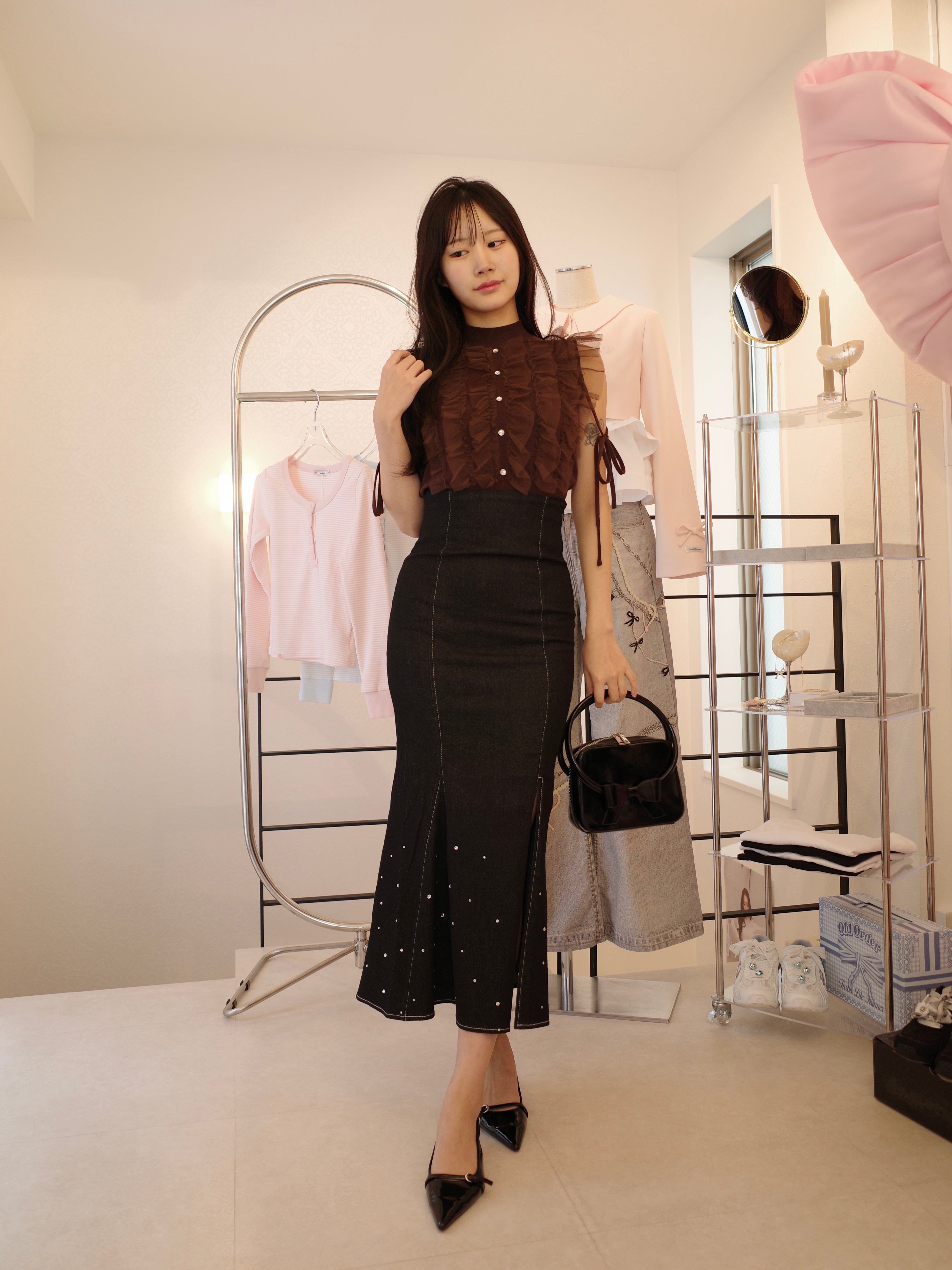 bijou tulle sleeveless knit – ROUGE by POMME d'amour