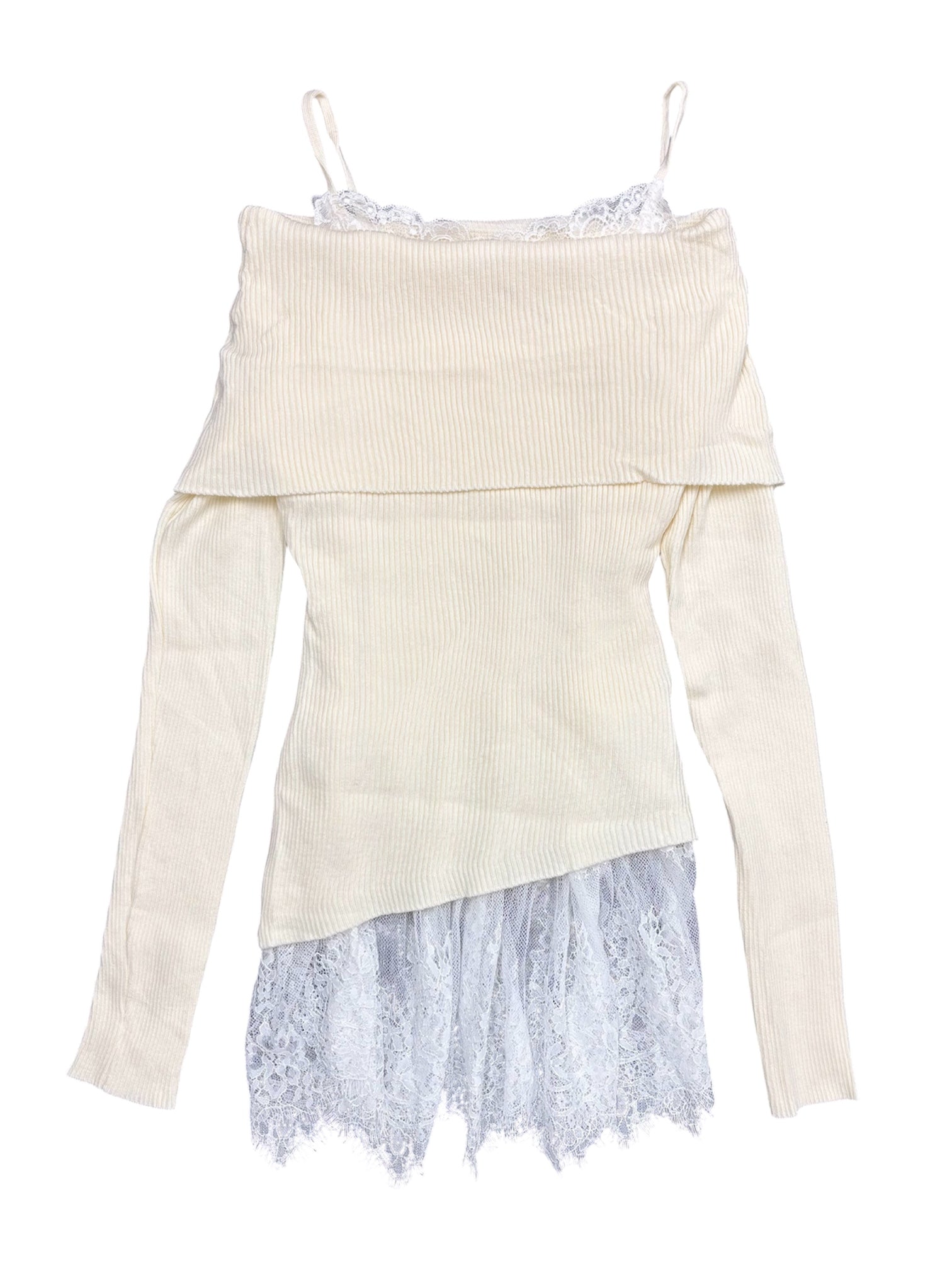 lace drape top POMME d'amour レースドレープトップス