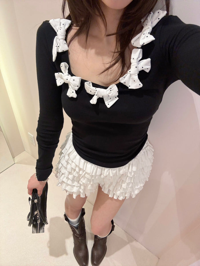 dot ribbon top
