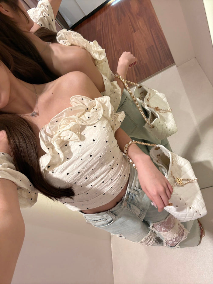 dot frill top