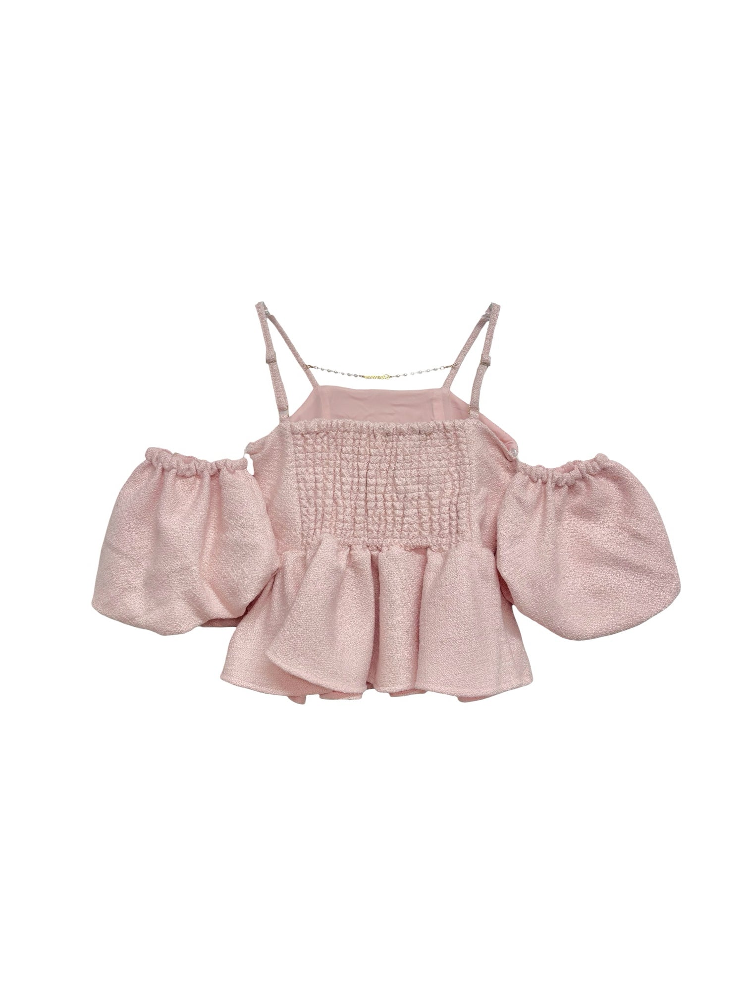 POMME charm peplum tweed top – ROUGE by POMME d'amour