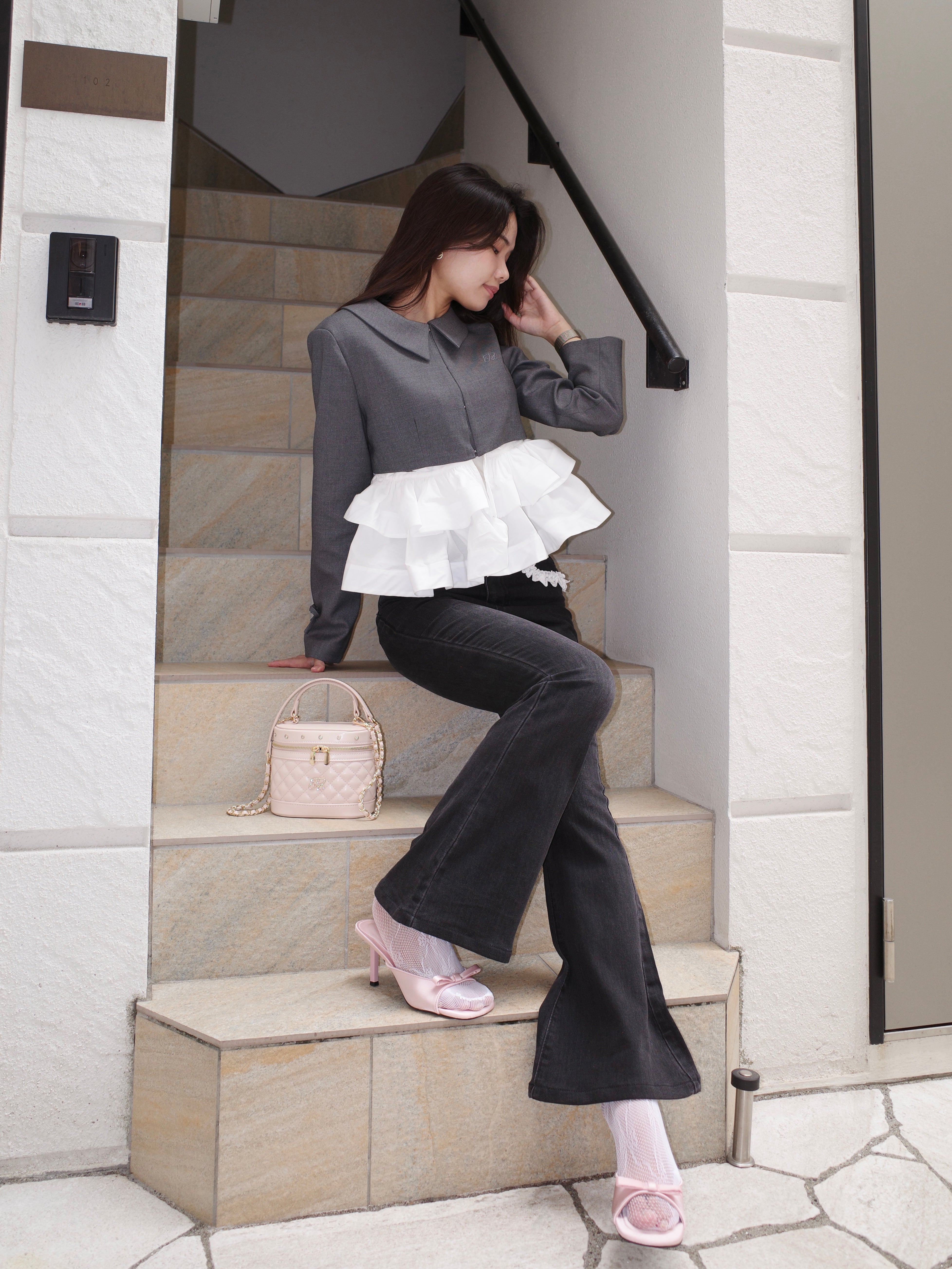 ROUGE by POMME d'amour ぺプラムフリルジャケット peplum frill jacket – ROUGE by POMME d'amour