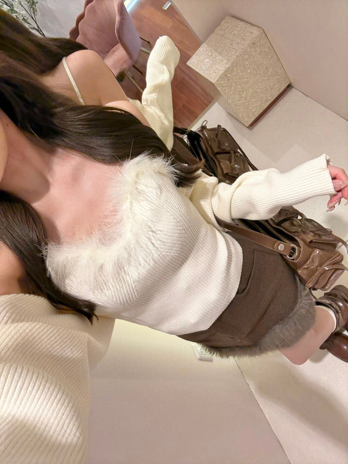 fur knit ensemble