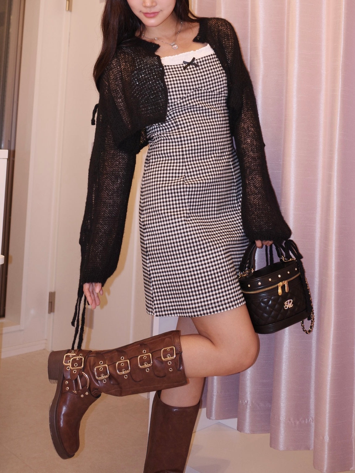 gingham mini onepiece – ROUGE by POMME d'amour