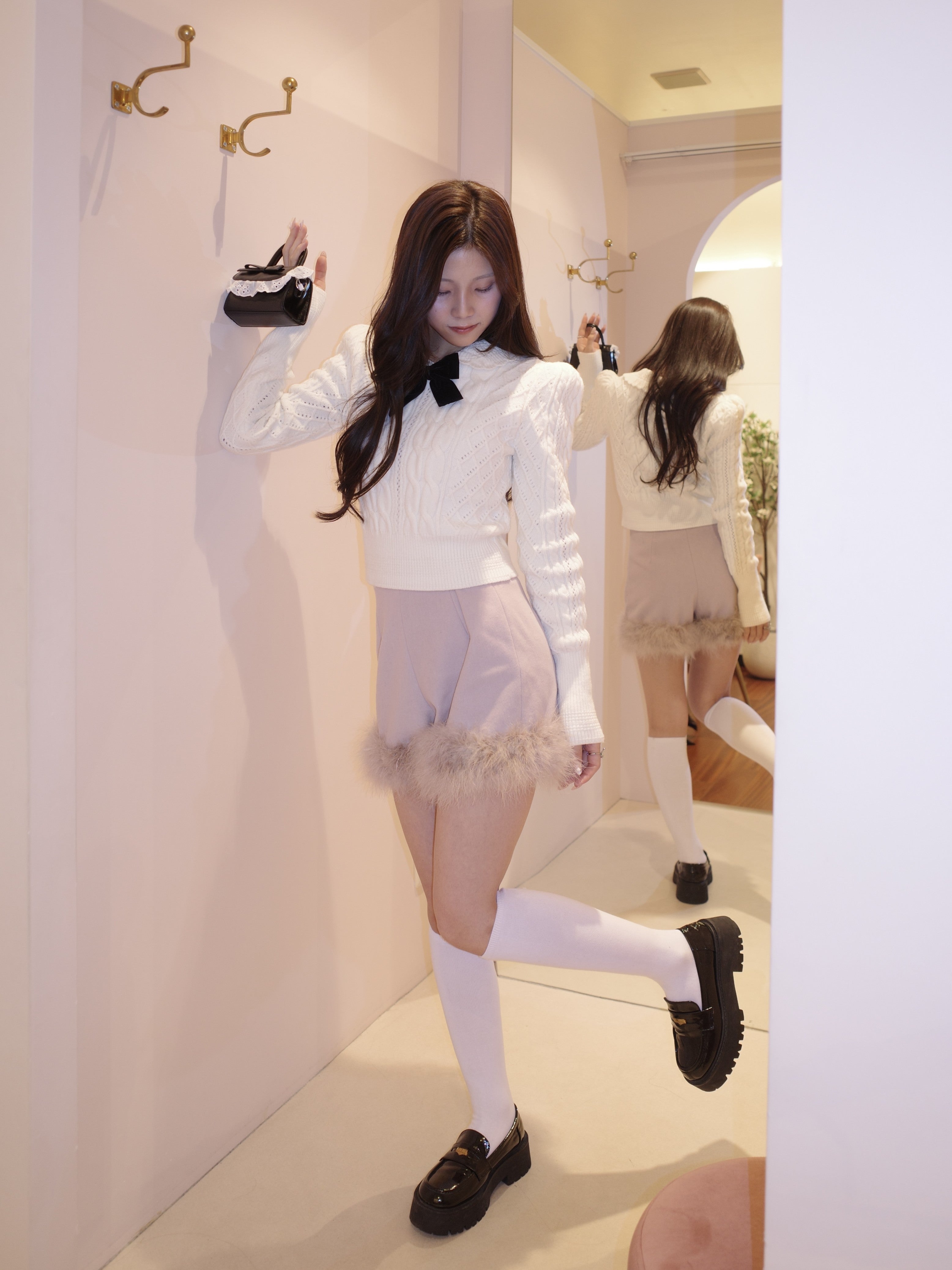 fur short pants – ROUGE by POMME d'amour