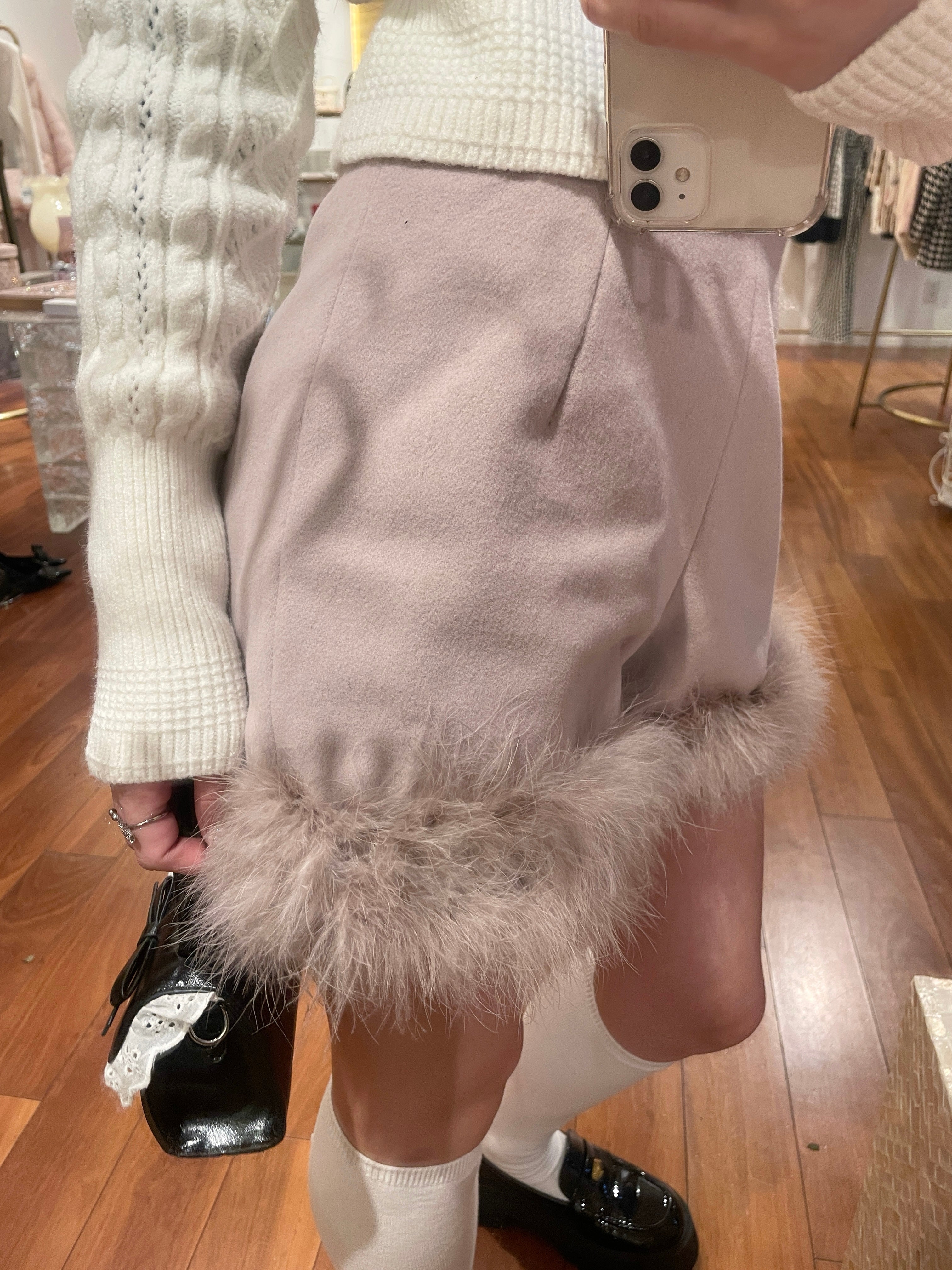 fur short pants – ROUGE by POMME d'amour