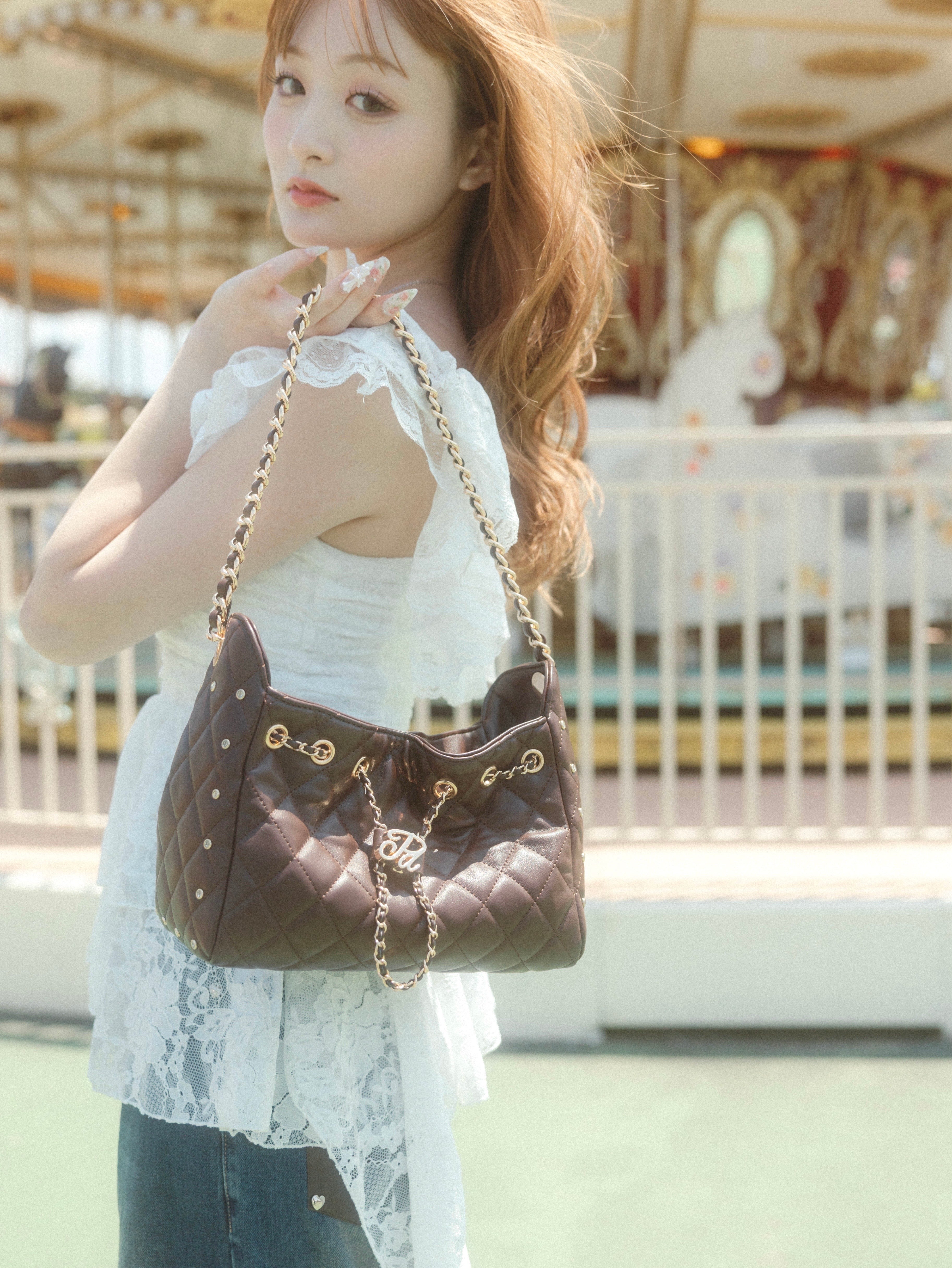Pd quilting bijou chain bag – ROUGE by POMME d'amour