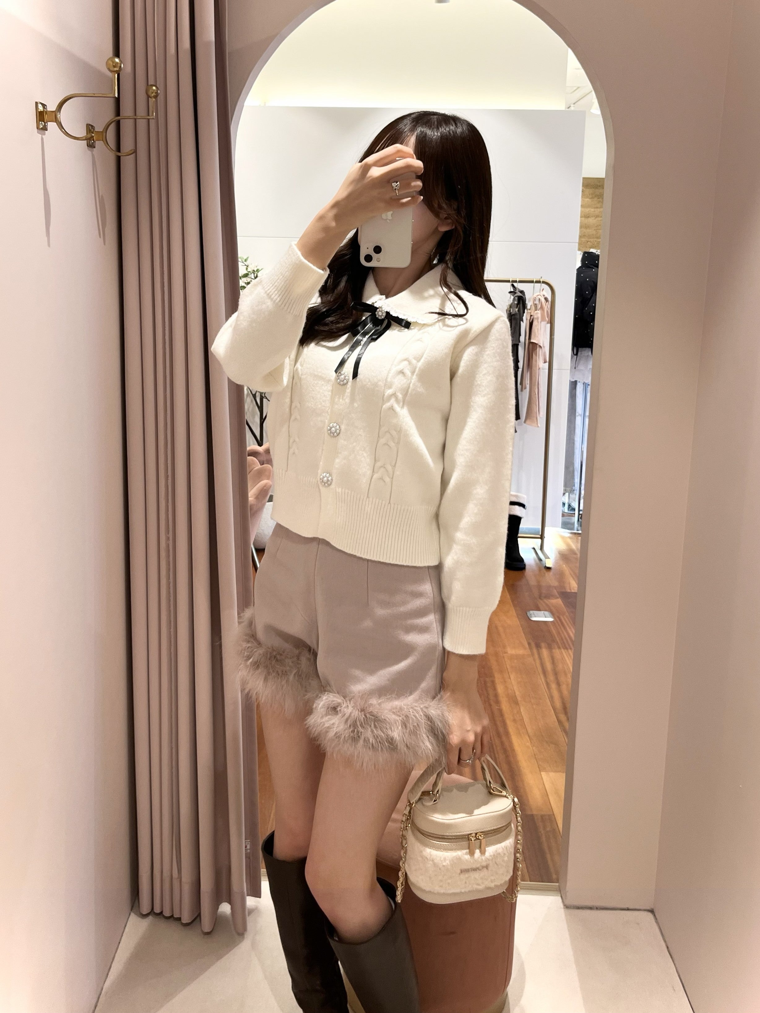 fur short pants – ROUGE by POMME d'amour