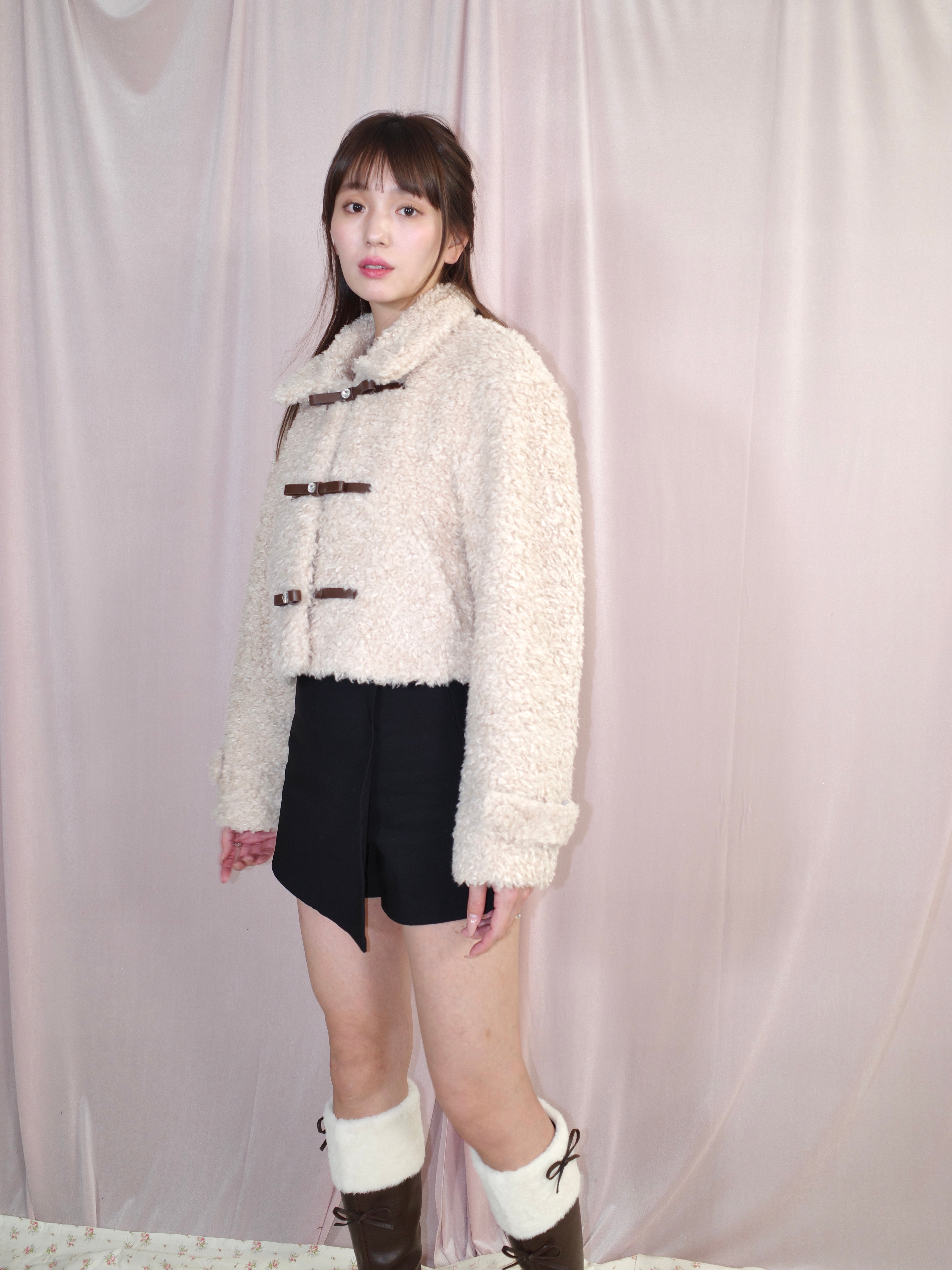 bijou ribbon boa jacket – ROUGE by POMME d'amour