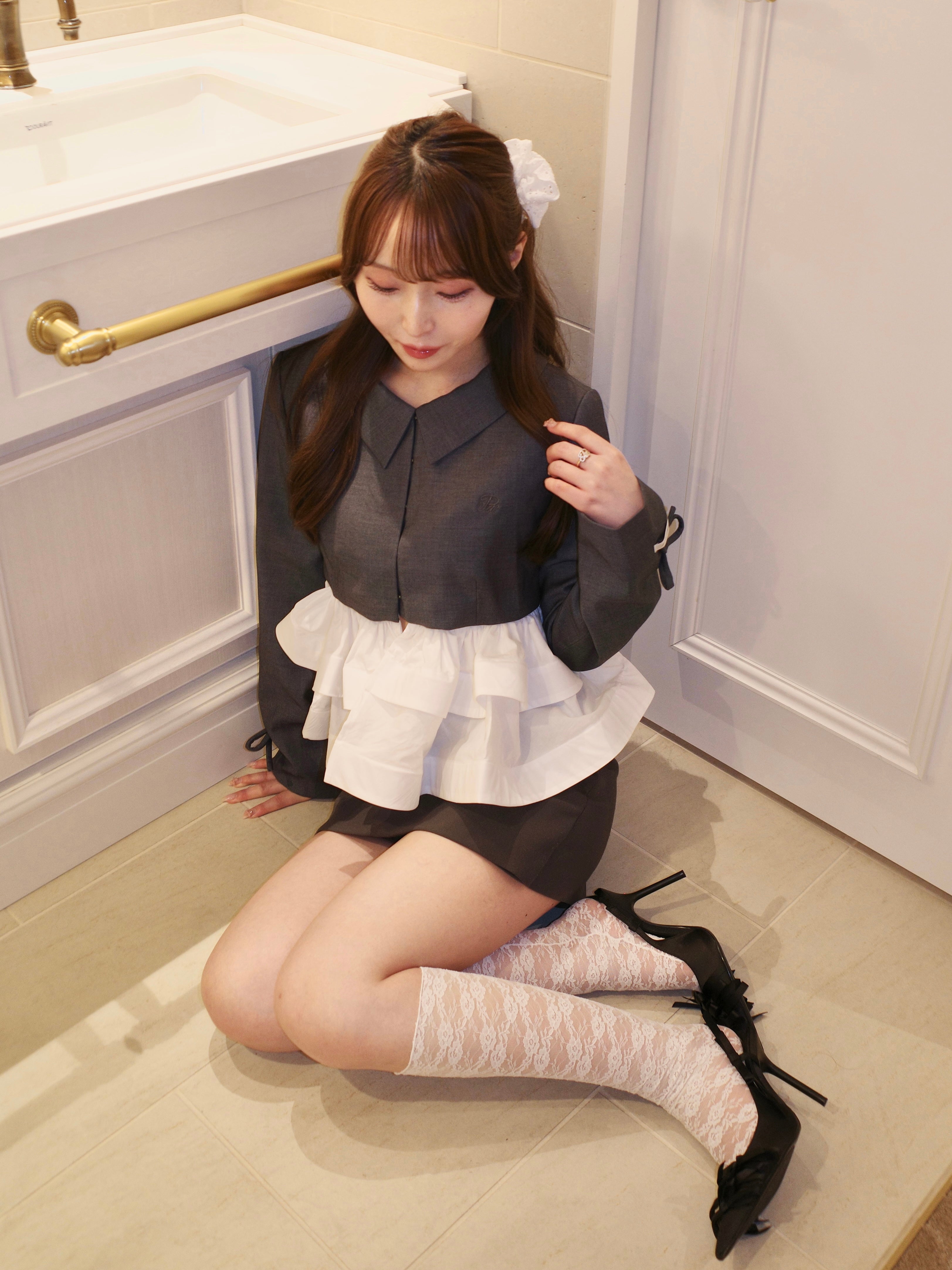 peplum frill jacket – ROUGE by POMME d'amour