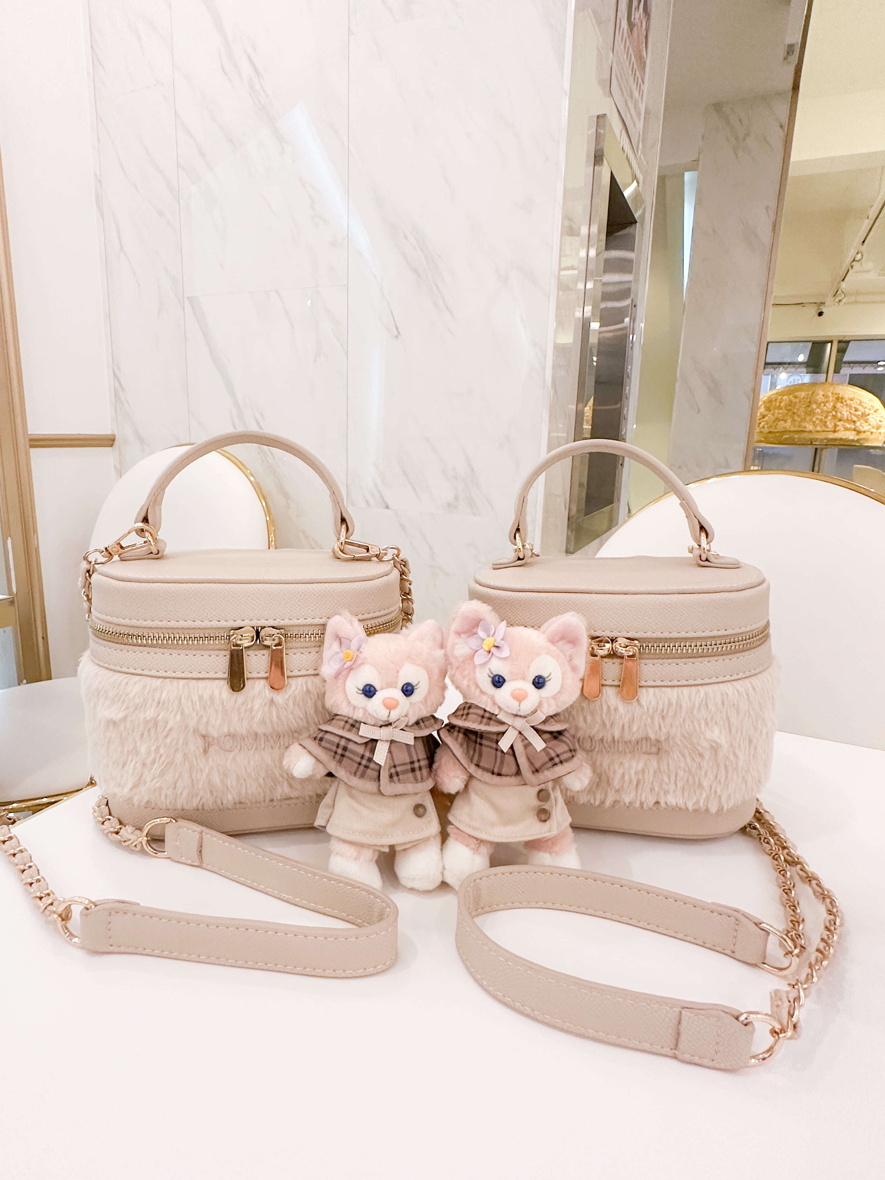 POMME embroidery fur vanity bag – ROUGE by POMME d'amour