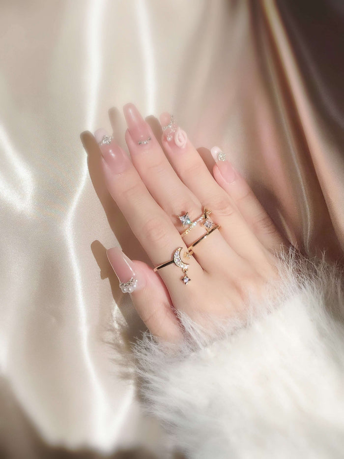 moon bijou charm ring