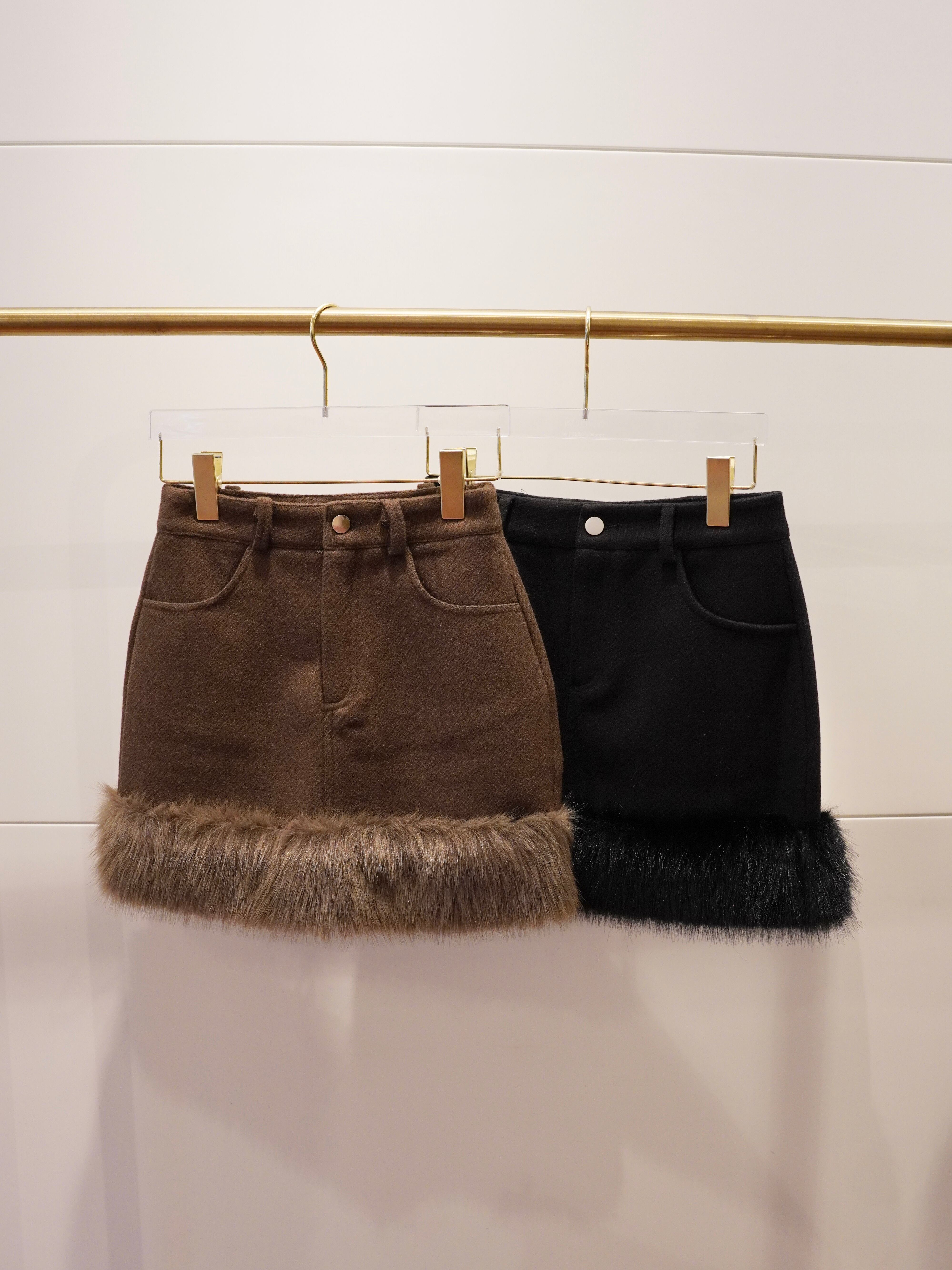 fur mini skirt – ROUGE by POMME d'amour