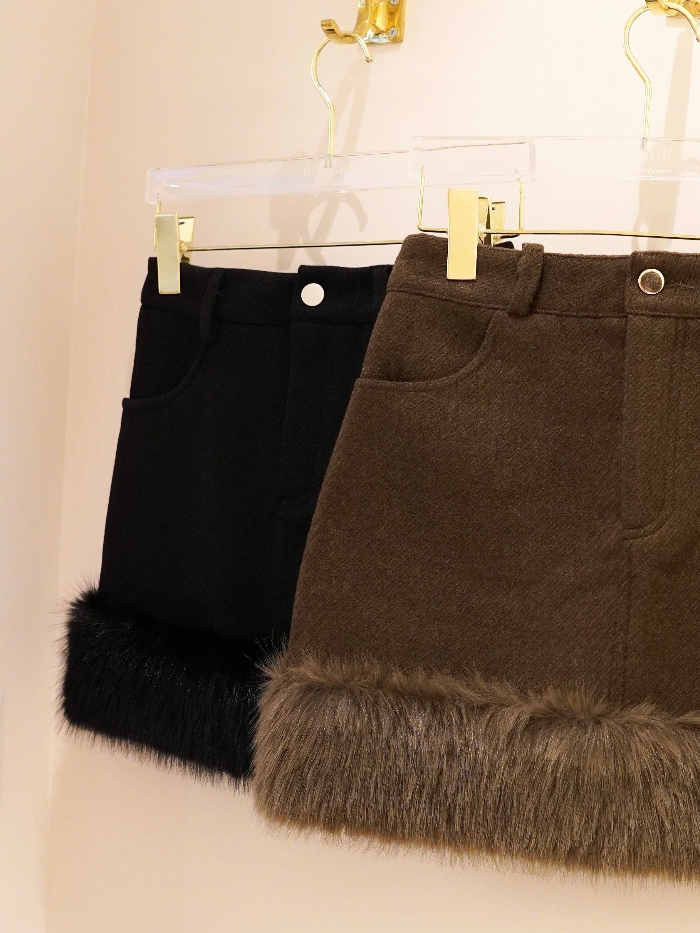 fur mini skirt – ROUGE by POMME d'amour