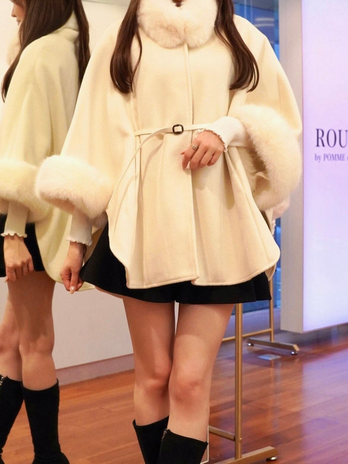 fur cape coat